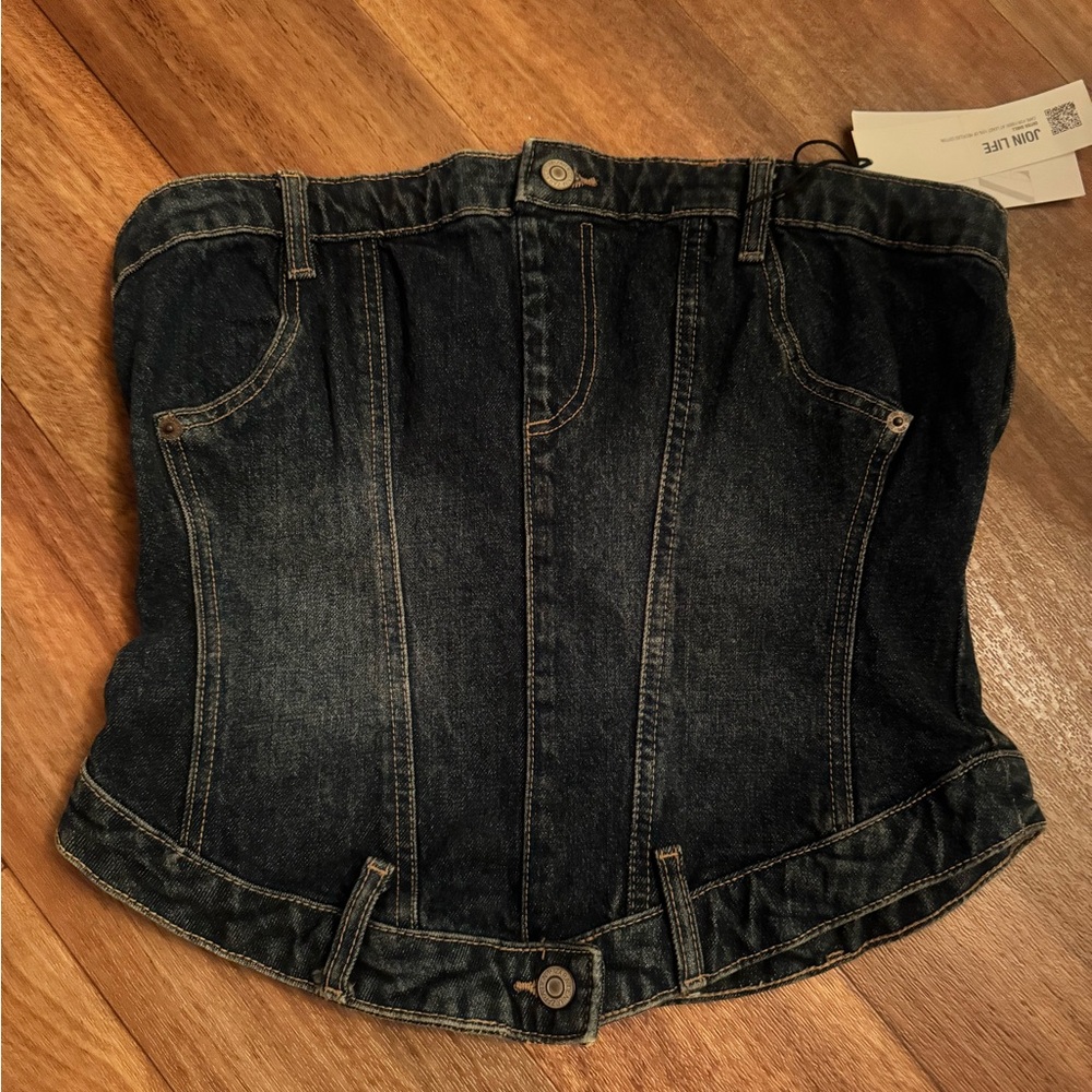 Zara denim corset new with tags